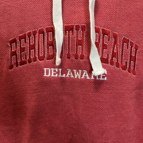 Basix Of America Hoodie Rehoboth Beach SZ XL Red Heather - Picture 5 of 8